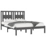 Estructura de cama madera maciza gris Super King 180x200 cm de vidaXL, Camas y somieres - Ref: Foro24-3103950, Precio: 178,98...