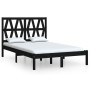 Estructura de cama madera maciza de pino negro 120x200 cm de vidaXL, Camas y somieres - Ref: Foro24-3103997, Precio: 152,52 €...