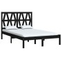 Estructura de cama madera maciza de pino negro 120x200 cm de vidaXL, Camas y somieres - Ref: Foro24-3103997, Precio: 152,52 €...