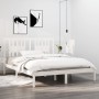 Estructura de cama madera maciza blanca King Size 150x200 cm de vidaXL, Camas y somieres - Ref: Foro24-3104069, Precio: 130,9...