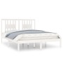 Estructura de cama madera maciza blanca King Size 150x200 cm de vidaXL, Camas y somieres - Ref: Foro24-3104069, Precio: 130,9...