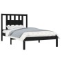 Estructura de cama madera maciza de pino negro 100x200 cm de vidaXL, Camas y somieres - Ref: Foro24-3104057, Precio: 117,04 €...