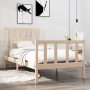 Estructura de cama madera maciza 90x190 cm de vidaXL, Camas y somieres - Ref: Foro24-3104093, Precio: 92,88 €, Descuento: %