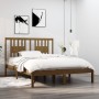 Honey brown solid pine wood bed frame 120x200 cm by vidaXL, Beds and slatted bases - Ref: Foro24-3104061, Price: 131,32 €, Di...