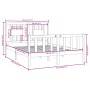 Estructura de cama de madera maciza negra 140x190 cm de vidaXL, Camas y somieres - Ref: Foro24-3104112, Precio: 172,73 €, Des...