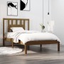 Honey brown solid pine wood bed frame 90x200 cm by vidaXL, Beds and slatted bases - Ref: Foro24-3104051, Price: 106,46 €, Dis...