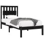 Estructura de cama madera maciza de pino negra 100x200 cm de vidaXL, Camas y somieres - Ref: Foro24-3103927, Precio: 125,99 €...