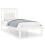 Estructura de cama madera maciza de pino blanco 90x200 cm de vidaXL, Camas y somieres - Ref: Foro24-3104049, Precio: 90,69 €,...