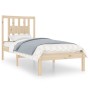 Estructura de cama de madera maciza de pino 90x200 cm de vidaXL, Camas y somieres - Ref: Foro24-3104048, Precio: 85,70 €, Des...