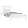 Solid white pine wood bed frame 100x200 cm by vidaXL, Beds and slatted bases - Ref: Foro24-3104054, Price: 89,99 €, Discount: %