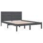 Estructura de cama madera maciza de pino gris 120x200 cm de vidaXL, Camas y somieres - Ref: Foro24-3104150, Precio: 132,99 €,...