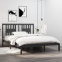 Gray solid wood bed frame King Size 150x200 cm by vidaXL, Beds and slatted bases - Ref: Foro24-3104070, Price: 159,04 €, Disc...