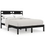 Estructura de cama madera maciza de pino negro 120x200 cm de vidaXL, Camas y somieres - Ref: Foro24-3104217, Precio: 153,86 €...