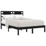 Estructura de cama madera maciza de pino negro 120x200 cm de vidaXL, Camas y somieres - Ref: Foro24-3104217, Precio: 153,86 €...