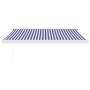 Toldo retráctil aluminio y tela azul y blanco 3,5x2,5 m de vidaXL, Toldos - Ref: Foro24-3154572, Precio: 575,17 €, Descuento: %