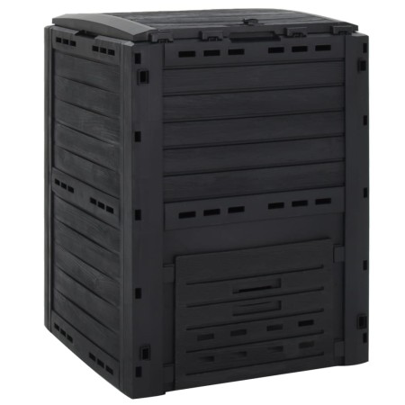 Black garden composter 280 L polypropylene by vidaXL, Composters - Ref: Foro24-152202, Price: 78,78 €, Discount: %