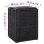 Black garden composter 280 L polypropylene by vidaXL, Composters - Ref: Foro24-152202, Price: 78,78 €, Discount: %