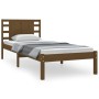 Estructura de cama madera maciza de pino marrón miel 90x200 cm de vidaXL, Camas y somieres - Ref: Foro24-3104206, Precio: 120...