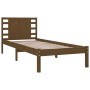 Estructura de cama madera maciza de pino marrón miel 90x200 cm de vidaXL, Camas y somieres - Ref: Foro24-3104206, Precio: 120...