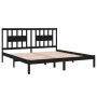 Black solid wood bed frame Supe King 180x200 cm by vidaXL, Beds and slatted bases - Ref: Foro24-3104082, Price: 187,38 €, Dis...