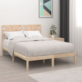 Bettgestell aus Massivholz 120x190 cm von vidaXL, Betten und Lattenroste - Ref: Foro24-3104188, Preis: 108,98 €, Rabatt: %