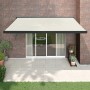 Retractable aluminum and cream fabric awning 4.5x3 m by vidaXL, Awnings - Ref: Foro24-3154604, Price: 717,26 €, Discount: %