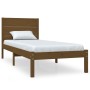 Estructura de cama madera maciza de pino marrón miel 90x200 cm de vidaXL, Camas y somieres - Ref: Foro24-3104141, Precio: 117...