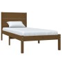 Estructura de cama madera maciza de pino marrón miel 90x200 cm de vidaXL, Camas y somieres - Ref: Foro24-3104141, Precio: 117...