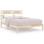 Solid pine wood bed frame 200x200 cm by vidaXL, Beds and slatted bases - Ref: Foro24-3104238, Price: 139,17 €, Discount: %