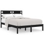 Estructura de cama madera maciza negra King Size 150x200 cm de vidaXL, Camas y somieres - Ref: Foro24-3104227, Precio: 170,11...