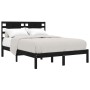 Estructura de cama madera maciza negra King Size 150x200 cm de vidaXL, Camas y somieres - Ref: Foro24-3104227, Precio: 170,11...