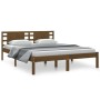 Estructura de cama madera maciza de pino marrón miel 140x200 cm de vidaXL, Camas y somieres - Ref: Foro24-3104221, Precio: 16...