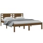 Estructura de cama madera maciza de pino marrón miel 140x200 cm de vidaXL, Camas y somieres - Ref: Foro24-3104221, Precio: 16...