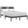 Estructura de cama madera maciza de pino gris 140x190 cm de vidaXL, Camas y somieres - Ref: Foro24-3104200, Precio: 148,09 €,...