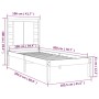 Estructura de cama madera maciza de pino 100x200 cm de vidaXL, Camas y somieres - Ref: Foro24-3104208, Precio: 98,65 €, Descu...