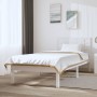 Estructura de cama madera maciza de pino blanco 90x200 cm de vidaXL, Camas y somieres - Ref: Foro24-3104204, Precio: 107,35 €...