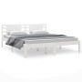 Estructura de cama madera maciza blanco Supe King 180x200 cm de vidaXL, Camas y somieres - Ref: Foro24-3104234, Precio: 146,9...