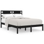 Estructura de cama de madera maciza de pino negro 160x200 cm de vidaXL, Camas y somieres - Ref: Foro24-3104232, Precio: 177,9...