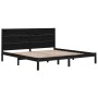 Estructura de cama de madera maciza de pino negra 200x200 cm de vidaXL, Camas y somieres - Ref: Foro24-3104177, Precio: 173,0...