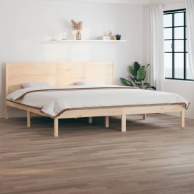 Solid pine wood bed frame 200x200 cm by vidaXL, Beds and slatted bases - Ref: Foro24-3104173, Price: 165,82 €, Discount: %