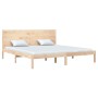 Solid pine wood bed frame 200x200 cm by vidaXL, Beds and slatted bases - Ref: Foro24-3104173, Price: 165,99 €, Discount: %