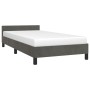 Estructura de cama con cabecero terciopelo gris oscuro 90x190cm de vidaXL, Camas y somieres - Ref: Foro24-347544, Precio: 82,...