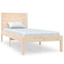 Estructura de cama de madera maciza de pino 90x200 cm de vidaXL, Camas y somieres - Ref: Foro24-3104138, Precio: 86,20 €, Des...