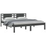 Estructura de cama madera maciza gris Super King 180x200 cm de vidaXL, Camas y somieres - Ref: Foro24-3104235, Precio: 200,99...