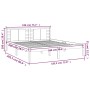 Estructura de cama madera maciza gris Super King 180x200 cm de vidaXL, Camas y somieres - Ref: Foro24-3104235, Precio: 200,99...