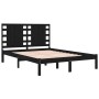 Solid black pine wood bed frame 200x200 cm by vidaXL, Beds and slatted bases - Ref: Foro24-3104242, Price: 169,87 €, Discount: %