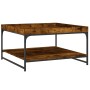 Engineered wood and iron smoke oak coffee table 80x80x45cm by vidaXL, Coffee table - Ref: Foro24-832815, Price: 60,02 €, Disc...