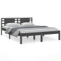 Estructura de cama madera maciza de pino gris 120x200 cm de vidaXL, Camas y somieres - Ref: Foro24-3104215, Precio: 128,59 €,...