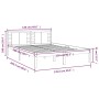 Estructura de cama madera maciza de pino gris 120x200 cm de vidaXL, Camas y somieres - Ref: Foro24-3104215, Precio: 128,59 €,...