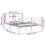 Doppelbettgestell aus massivem Holz in Honigbraun, 120 x 190 cm von vidaXL, Betten und Lattenroste - Ref: Foro24-3104256, Pre...